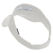 Nurse with Radiogram Embroidered Cotton Twill Sun Visor - White OSFM