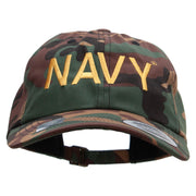 Licensed United States Navy Unstructured Low Profile 6 panel Cotton Cap - Green-Camo OSFM