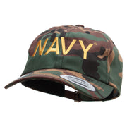 Licensed United States Navy Unstructured Low Profile 6 panel Cotton Cap - Green-Camo OSFM