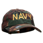 Licensed United States Navy Unstructured Low Profile 6 panel Cotton Cap - Green-Camo OSFM