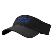 Adjust Your Focus Embroidered Cotton Twill Sun Visor - Black OSFM