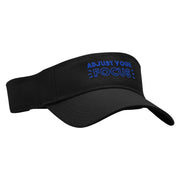 Adjust Your Focus Embroidered Cotton Twill Sun Visor - Black OSFM