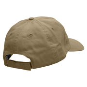 What's Up Cloud Embroidered Low Profile Dyed Cotton Twill Cap - Khaki OSFM