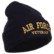 Air Force Veteran Letters Embroidered Long Beanie