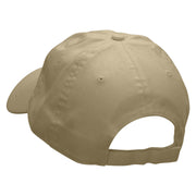 Cute Boat Embroidered Deluxe Washed Twill Cap - Khaki OSFM