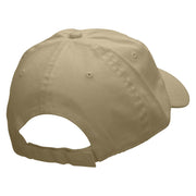 Cute Boat Embroidered Deluxe Washed Twill Cap - Khaki OSFM