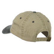 American Flag Embroidered Washed Two Tone Cap