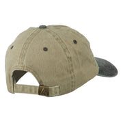 American Flag Embroidered Washed Two Tone Cap