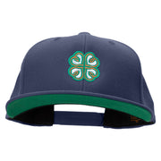 Irish Pattern Embroidered Wool Blend Prostyle Snapback - Navy OSFM