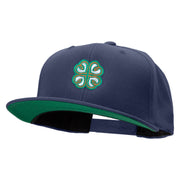 Irish Pattern Embroidered Wool Blend Prostyle Snapback - Navy OSFM