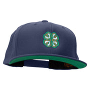 Irish Pattern Embroidered Wool Blend Prostyle Snapback - Navy OSFM