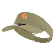 Zero Percent Icon Embroidered Cotton Twill Sun Visor - Khaki OSFM