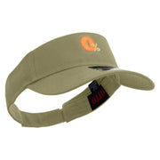 Zero Percent Icon Embroidered Cotton Twill Sun Visor - Khaki OSFM