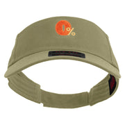 Zero Percent Icon Embroidered Cotton Twill Sun Visor - Khaki OSFM