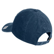 Marines Veteran Embroidered Washed Solid Pigment Dyed Cotton Twill Brass Buckle Cap