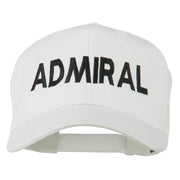 Admiral Embroidered Cotton Twill Cap