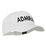 Admiral Embroidered Cotton Twill Cap