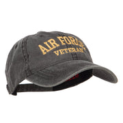 Air Force Veteran Letters Embroidered Washed Cap