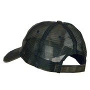 Sailboat Wave Embroidered Low Profile Mesh Cap