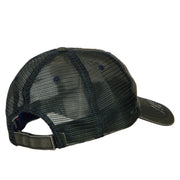 Sailboat Wave Embroidered Low Profile Mesh Cap