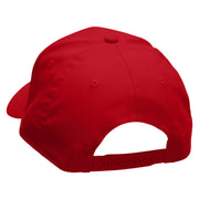 Cruising Down Embroidered Solid Cotton Twill Low Profile Snap Cap - Red OSFM