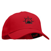 Cruising Down Embroidered Solid Cotton Twill Low Profile Snap Cap - Red OSFM