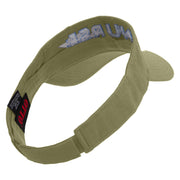 Nurse with Radiogram Embroidered Cotton Twill Sun Visor - Khaki OSFM