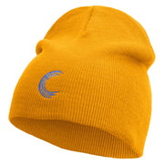 Alphabet C Embroidered 8 inch Acrylic Short Beanie - Gold OSFM