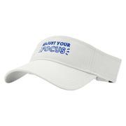 Adjust Your Focus Embroidered Cotton Twill Sun Visor - White OSFM