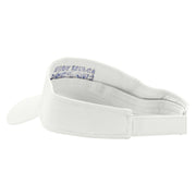 Adjust Your Focus Embroidered Cotton Twill Sun Visor - White OSFM