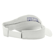 Adjust Your Focus Embroidered Cotton Twill Sun Visor - White OSFM