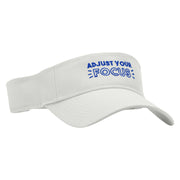 Adjust Your Focus Embroidered Cotton Twill Sun Visor - White OSFM