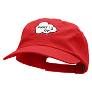 What's Up Cloud Embroidered Low Profile Dyed Cotton Twill Cap - Red OSFM