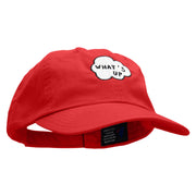 What's Up Cloud Embroidered Low Profile Dyed Cotton Twill Cap - Red OSFM