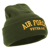 Air Force Veteran Letters Embroidered Long Beanie