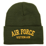 Air Force Veteran Letters Embroidered Long Beanie