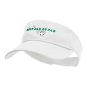 Best Dad By Par Embroidered Cotton Twill Visor