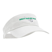 Best Dad By Par Embroidered Cotton Twill Visor