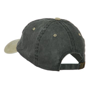 American Flag Embroidered Washed Two Tone Cap