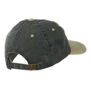 American Flag Embroidered Washed Two Tone Cap