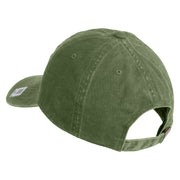 Marines Veteran Embroidered Washed Solid Pigment Dyed Cotton Twill Brass Buckle Cap