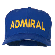 Admiral Embroidered Cotton Twill Cap