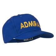 Admiral Embroidered Cotton Twill Cap