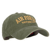 Air Force Veteran Letters Embroidered Washed Cap