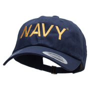 Licensed United States Navy Unstructured Low Profile 6 panel Cotton Cap - Navy OSFM