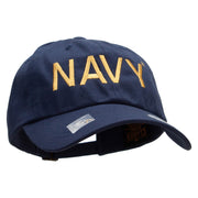 Licensed United States Navy Unstructured Low Profile 6 panel Cotton Cap - Navy OSFM