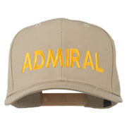 Admiral Embroidered Cotton Twill Cap