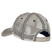 Sailboat Wave Embroidered Low Profile Mesh Cap