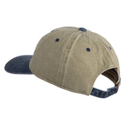 American Flag Embroidered Washed Two Tone Cap