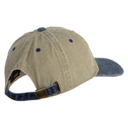 American Flag Embroidered Washed Two Tone Cap